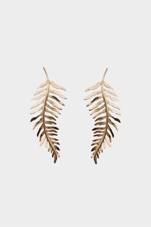 Beyaz Pteris Earrings